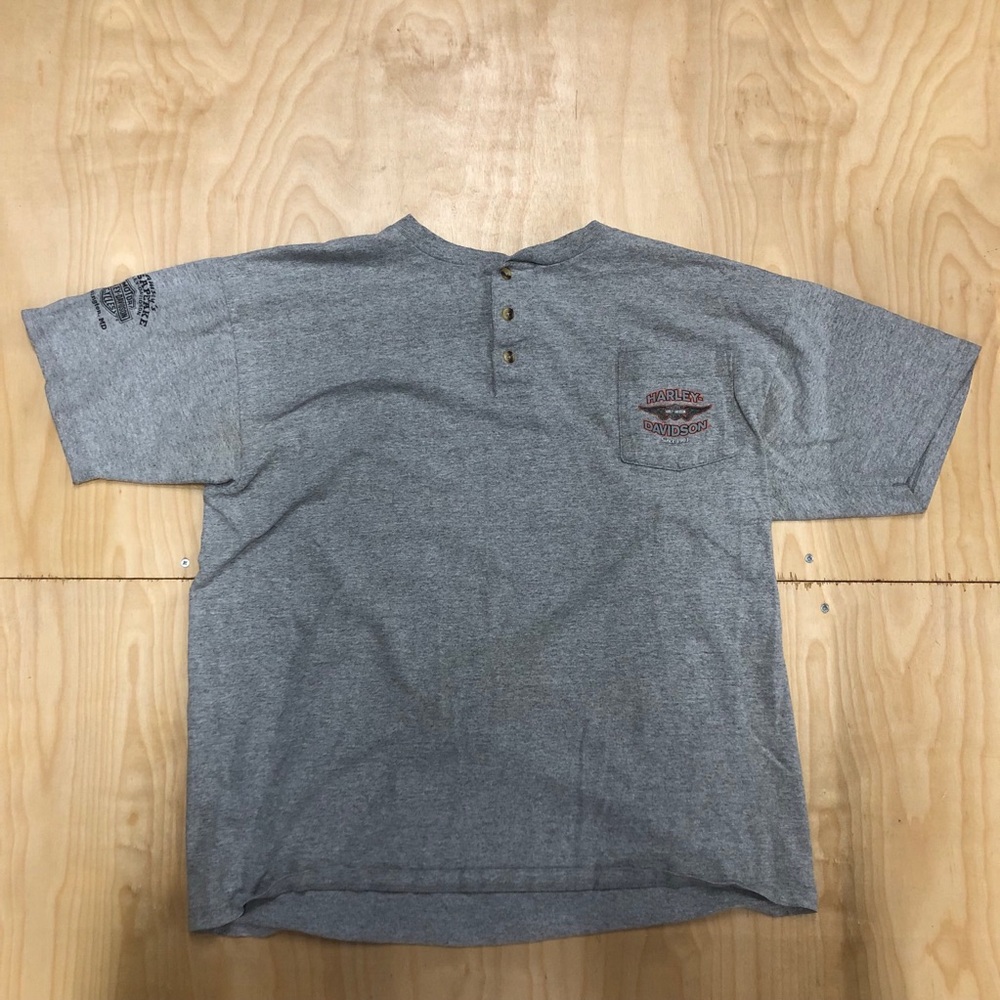 Harley davidson grey button up shirt sz XL